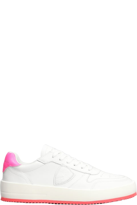 Philippe Model Shoes for Women Philippe Model Nice Low Sneakers In White Leather