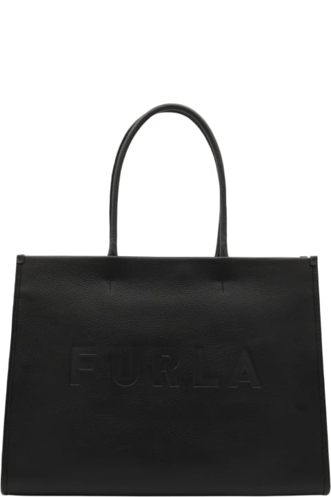 Furla Totes for Women Furla Black Lether Opportunity Tote Bag