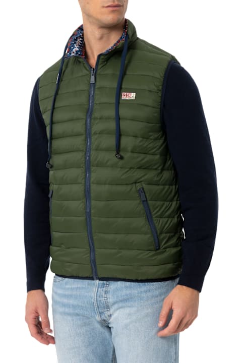 Homeware MC2 Saint Barth Man Military Green Padded Vest Aspen