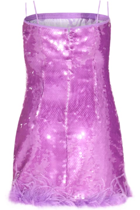 ウィメンズ Giuseppe di Morabitoのワンピース＆ドレス Giuseppe di Morabito Purple Paillettes And Plumetis Mini Dress