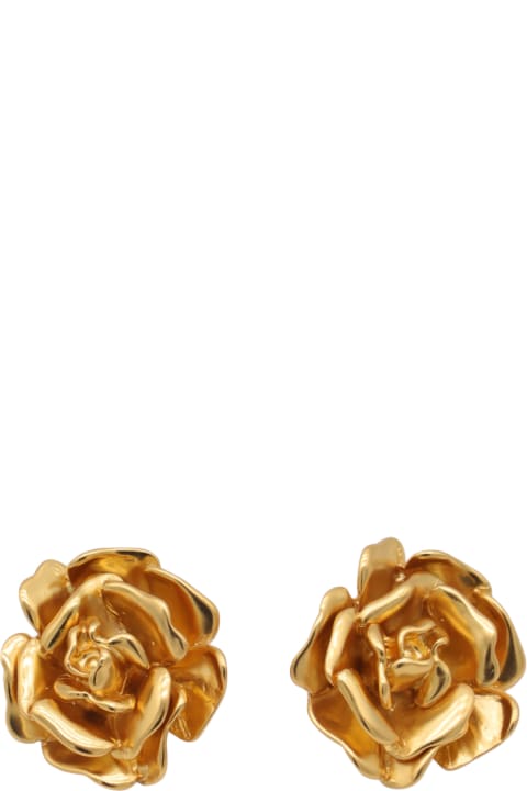 Blumarine for Women Blumarine Gold Metal Rose Earrings