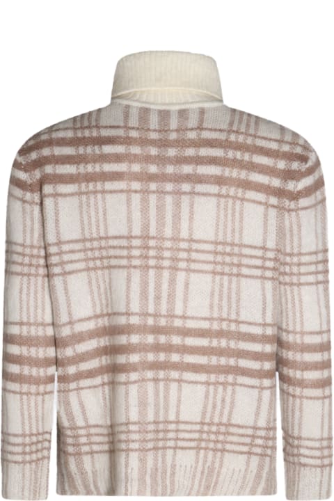 J.W. Anderson for Men J.W. Anderson White, Brown And Orange Wool Blend Jumper