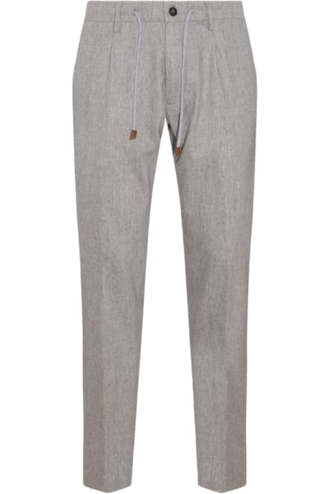 Eleventy Pants for Men Eleventy Grey Wool Blend Trousers