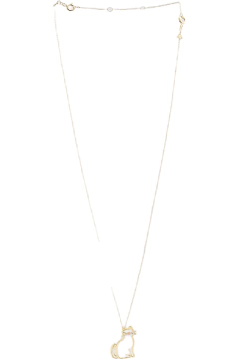 Aliita Necklaces for Women Aliita Gold Tone Metal Miau Enamel Necklaces