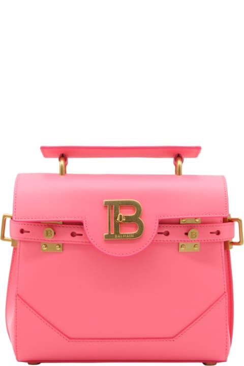 Fashion for Women Balmain Pink Leather B-buzz Handle Bag