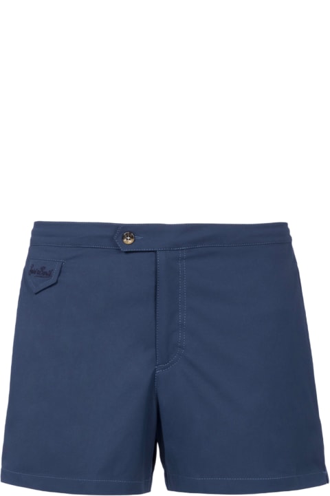 Homeware MC2 Saint Barth Man Navy Blue Fitted Cut Swim Shorts Harrys