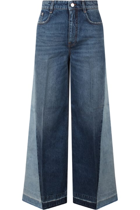 Jeans for Women Stella McCartney Two- Tone Wide Leg Jeans