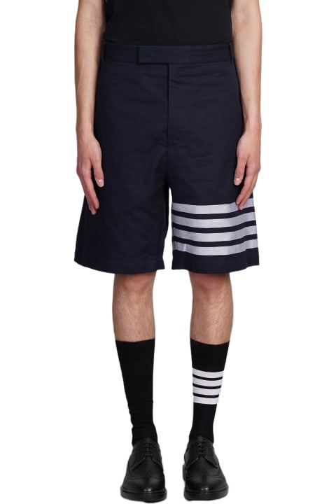Thom Browne Pants for Men Thom Browne Shorts In Blue Cotton