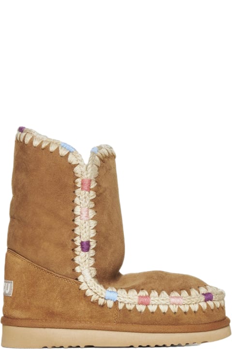Mou Shoes for Women Mou Eskimo Suede And Shearling Ankle Boots