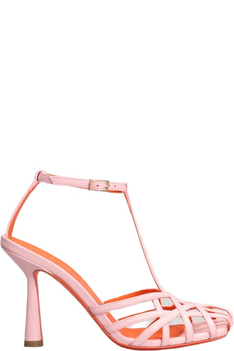 Aldo Castagna Shoes for Women Aldo Castagna Lidia Sandals In Rose-pink Leather