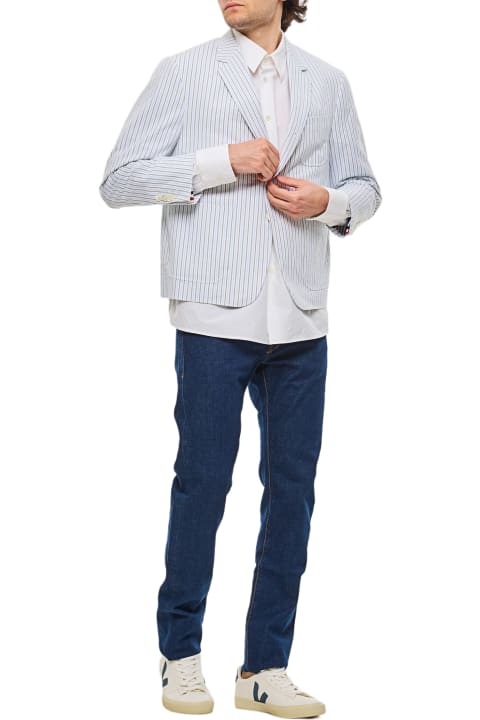 Thom Browne Coats & Jackets for Men Thom Browne Cotton Seersucker Jacket