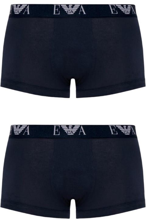 Underwear for Men Emporio Armani Branded Boxers Two-pack