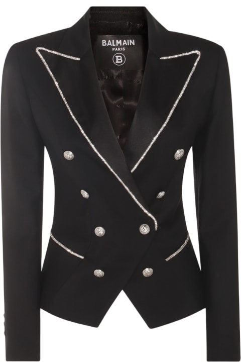 Balmain Coats & Jackets for Boys Balmain Black Wool Blend Blazer