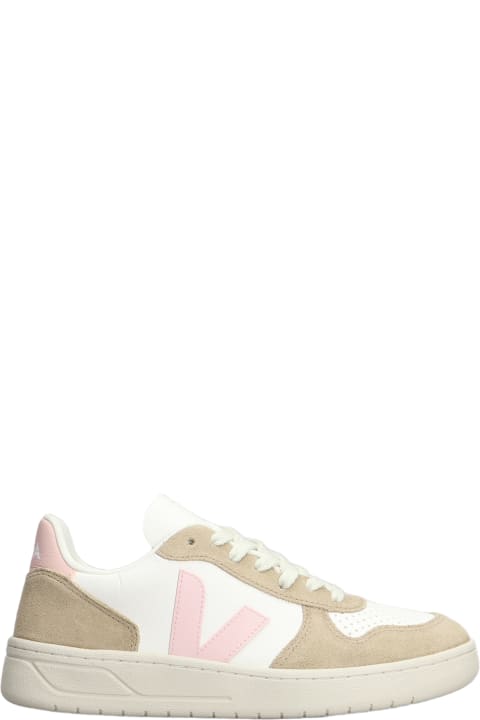 Veja Sneakers for Men Veja V-10 Sneakers In White Suede And Leather