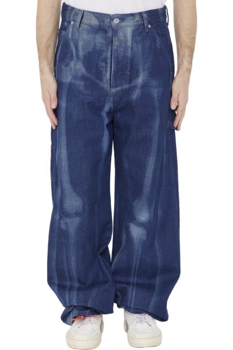 Pants for Men Off-White Body Scan Oversized Jeans