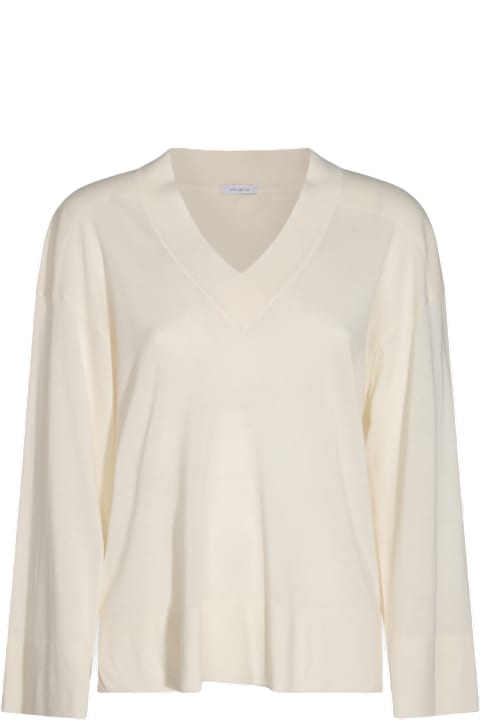 Malo Sweaters for Women Malo White Cotton Knitwear