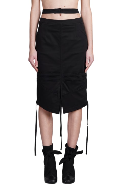 Skirt In Black Cotton