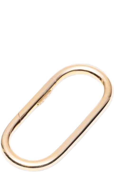 Accessories for Men Larusmiani Yellow Gold Oval Ring Key Holder Keyring