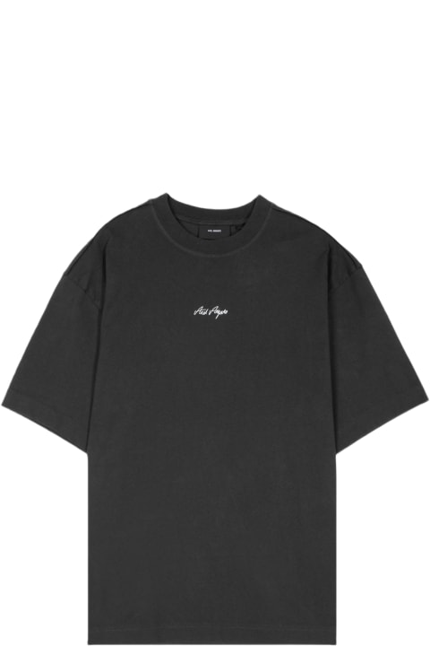 Axel Arigato for Men Axel Arigato Sketch T-shirt Faded black t-shirt with italic logo print - Essential T-shirt