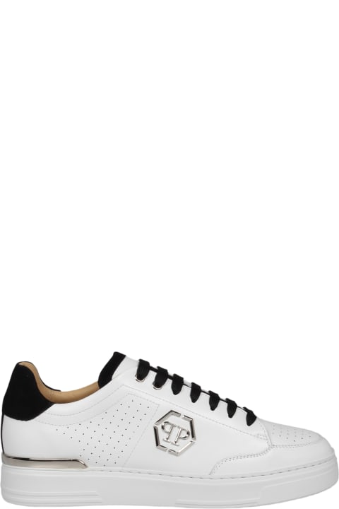 メンズ Philipp Pleinのスニーカー Philipp Plein Mix Leather Low-top Sneakers