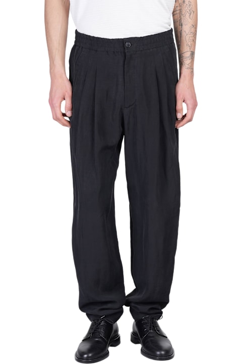 Giorgio Armani for Men Giorgio Armani Pants In Black Linen
