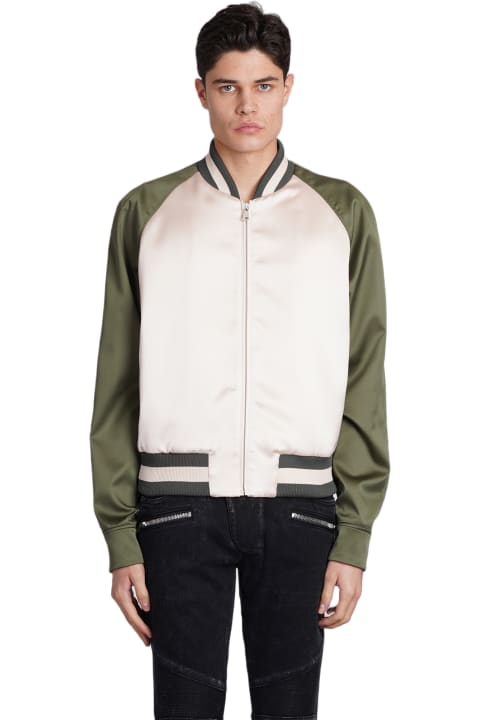 Coats & Jackets for Men Balmain Bomber In Beige Polyester