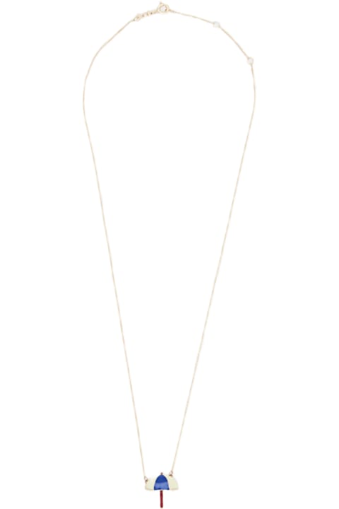 Aliita Necklaces for Women Aliita 9k Gold Sombrilla Enamel Necklace