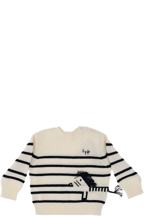 Il Gufo for Kids Il Gufo Cotton Sweatshirt With Zebra Pattern