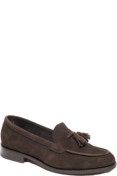 Tricker's Loafers & Boat Shoes for Men Tricker's Brown Suede Tassels Loafer