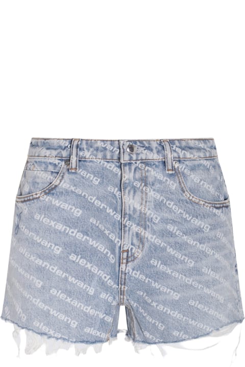 Alexander Wang Pants & Shorts for Women Alexander Wang Light Blue Cotton Denim Shorts