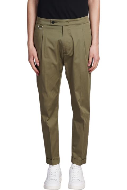 Low Brand Pants for Men Low Brand Riviera Pants In Green Cotton