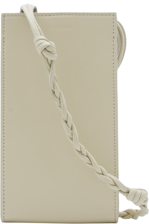 Shoulder Bags for Men Jil Sander Light Cream Leather Phone Case