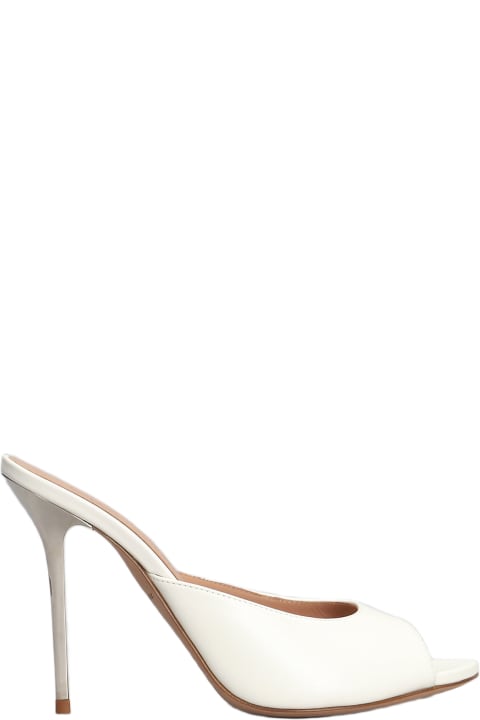 Blumarine Sandals for Women Blumarine Calipso Slipper-mule In White Leather