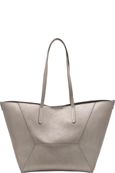 Fashion for Women Brunello Cucinelli Bronze Leather Tote Bag