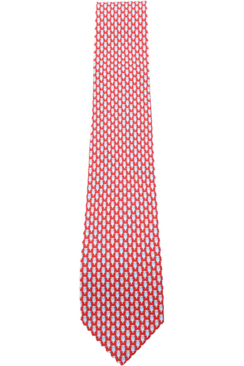 Ties for Men Ferragamo Red Silk Tie