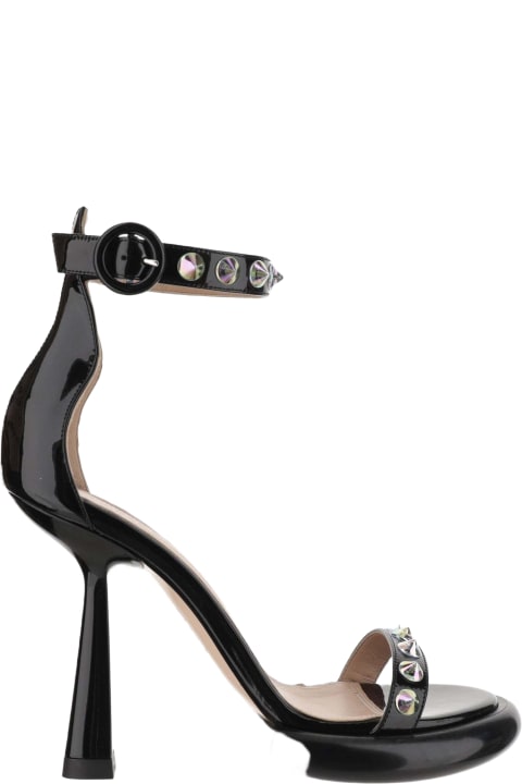 Francesca Bellavita Shoes for Women Francesca Bellavita Studded Leather Sandals