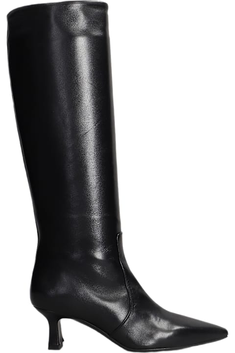Julie Dee Shoes for Women Julie Dee High Heels Ankle Boots In Black Leather