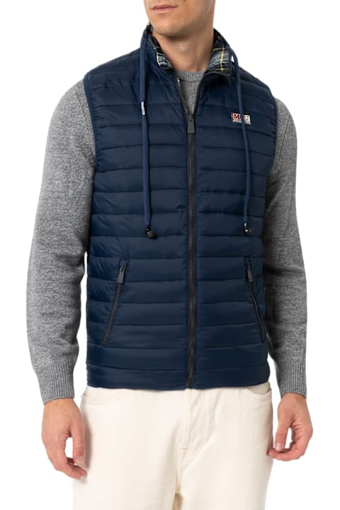 Homeware MC2 Saint Barth Man Navy Blue Padded Vest Aspen