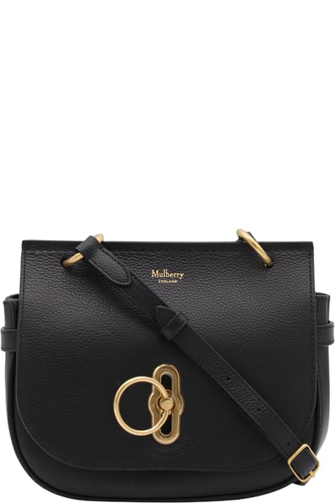 Mulberry Totes for Women Mulberry Black Leather Amberley Small Shoulder Bag