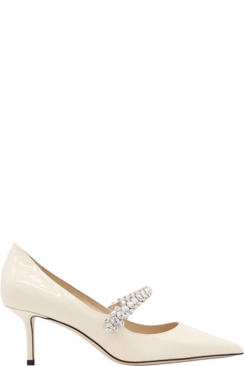 High-Heeled Shoes for Women Jimmy Choo Cream Leather Bing Pumps