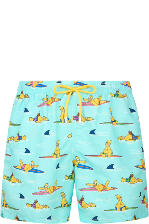 Homeware MC2 Saint Barth Man Mid-length Gustavia Swim-shorts With Homer Simpson Print | The Simpsons Special Edition