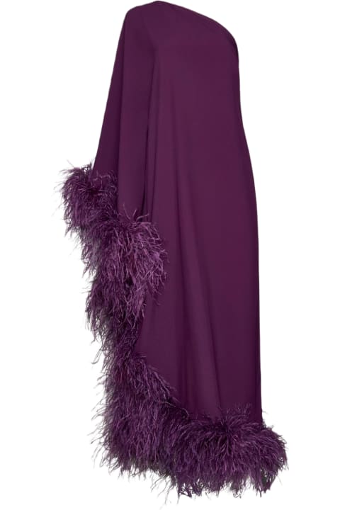 Ubud Feathered Viscose-blend Long Dress