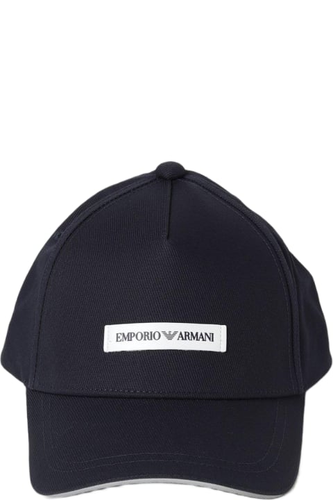 Emporio Armani Hats for Men Emporio Armani Logo-patch Curved Peak Baseball Cap