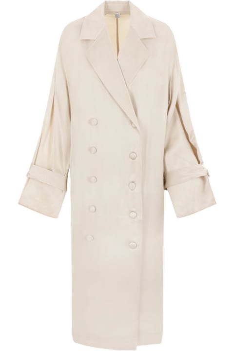 Totême Dresses for Women Totême Satin Trench Dress