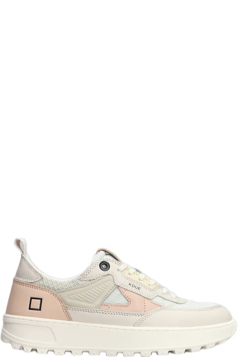 D.A.T.E. Sneakers for Women D.A.T.E. Kdue Sneakers In Rose-pink Leather And Fabric