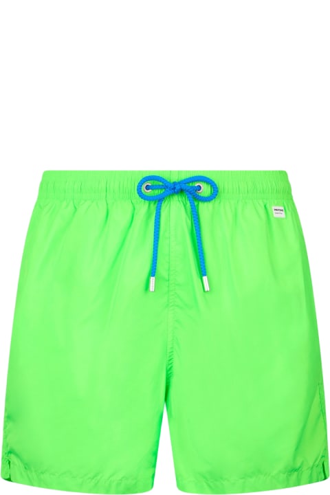Homeware MC2 Saint Barth Man Lightweight Fabric Fluo Green Swim Shorts Lighting Pantone | Pantone® Special Edition