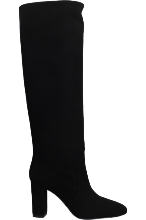 Fashion for Women Via Roma 15 High Heels Boots In Black Suede