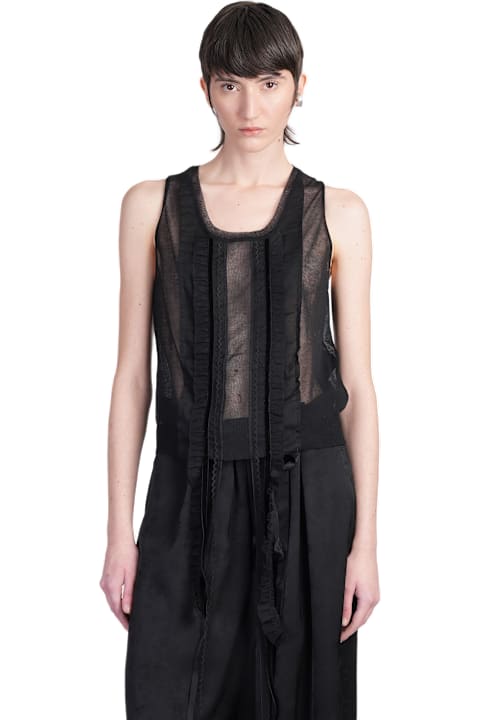 Ann Demeulemeester for Women Ann Demeulemeester Lotta Topwear In Black Cotton