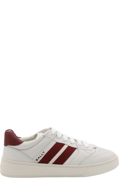 Bally Sneakers for Men Bally White And Red Leather Sneakers