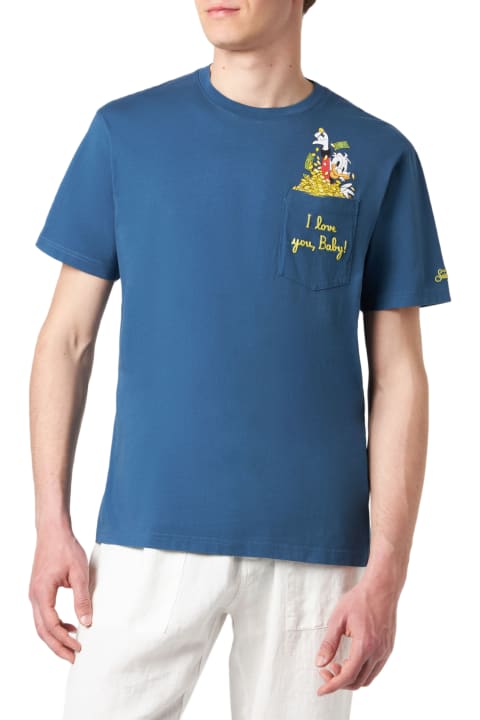 Homeware MC2 Saint Barth Man Cotton T-shirt With Embroidery | ©disney Special Edition